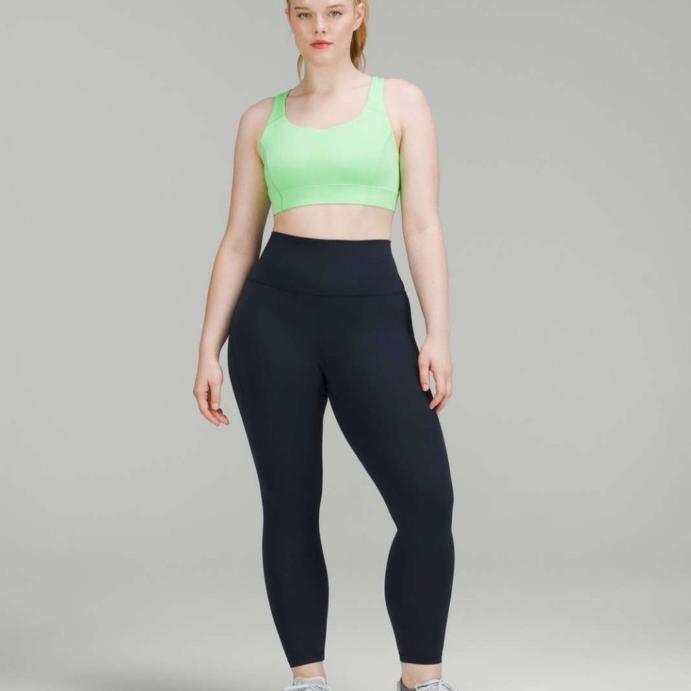 BNWTLululemon Wunder Train High-Rise Tight with Pockets 25" True Navy sz 0